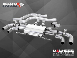 Alfa Romeo Giulia Performance Exhaust - 2.9L QV - Milltek - Mid Back Design 
